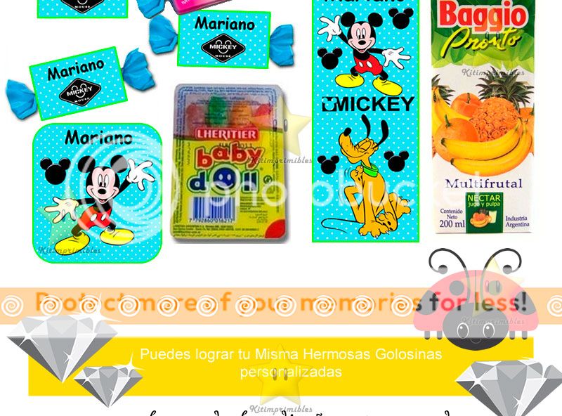 Kit Imprimible Candy Bar Golosinas Personalizadas Diamante – Kit ...